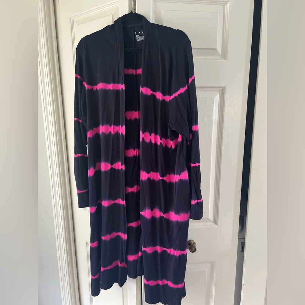 Lane Bryant Black and Pink Cape